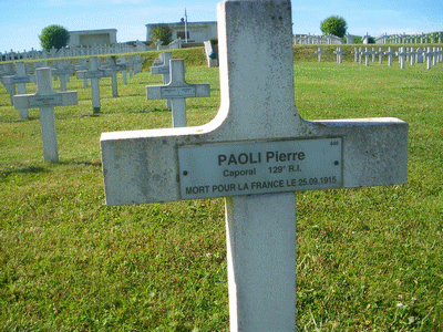 Tombe dePAOLI Pierre à <a HREF=fotom2l.php?necro=122>  <U>Beaumont-Hamel (nÃ©cropole nationale 'Serre-HÃ©buterne')</U> </A> 446