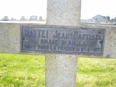 Tombe deMATTEI Jean Baptiste à <a HREF=fotom2l.php?necro=144>  <U>Beuvraignes (NÃ©cropole nationale)</U> </A> 668