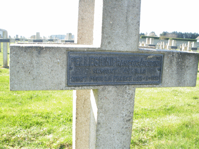 Tombe dePELLEGRINI François Antoine à <a HREF=fotom2l.php?necro=144>  <U>Beuvraignes (NÃ©cropole nationale)</U> </A> 744bis