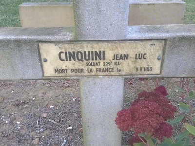 Tombe deCINQUINI Jean Luc à <a HREF=fotom2l.php?necro=143>  <U>Biaches (NÃ©cropole Nationale)</U> </A> 406