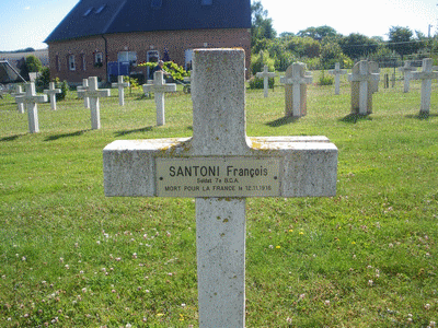 Tombe deSANTONI François Mathieu à <a HREF=fotom2l.php?necro=132>  <U>Bray-sur-Somme (NÃ©cropole Nationale)</U> </A> 261