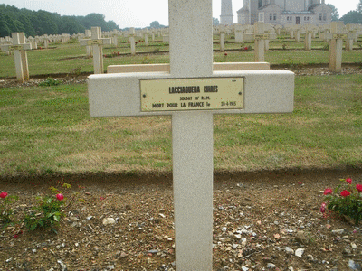 Tombe deCACCIAGUERRA Charles  à <a HREF=fotom2l.php?necro=67>  <U>Ablain Saint-Nazaire (NÃ©cropole nationale Notre Dame de Lorette )</U> </A> 24 1-4639