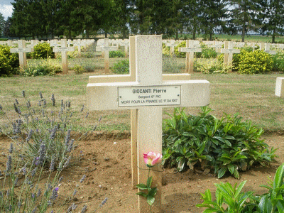 Tombe deGIOCANTI Pierre  à <a HREF=fotom2l.php?necro=154>  <U>Cerny-en-Laonnois (NÃ©cropole nationale)</U> </A> 486