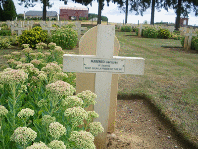 Tombe deMARENGO Antoine à <a HREF=fotom2l.php?necro=154>  <U>Cerny-en-Laonnois (NÃ©cropole nationale)</U> </A> 951