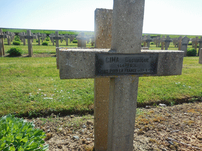 Tombe deCIMA Dominique à <a HREF=fotom2l.php?necro=77>  <U>Vauxbuin  (Necropole Nationale)</U> </A> B 548