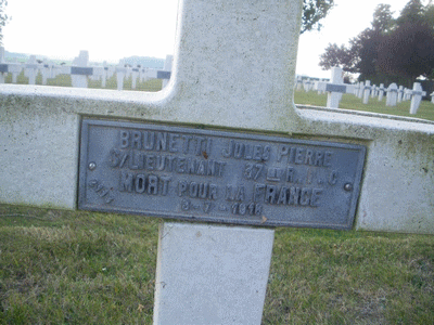 Tombe deBRUNETTI Jules Pierre à <a HREF=fotom2l.php?necro=68>  <U>Dompierre-Becquincourt (NÃ©cropole nationale)</U> </A> 2113