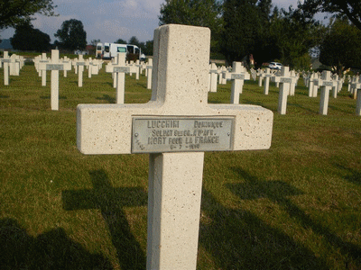 Tombe deLUCCHINI Dominique à <a HREF=fotom2l.php?necro=68>  <U>Dompierre-Becquincourt (NÃ©cropole nationale)</U> </A> 1482