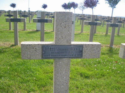 Tombe deROSSI Joseph à <a HREF=fotom2l.php?necro=71>  <U>Etinehem - (NÃ©cropole franÃ§aise la Cote 80)</U> </A> 425