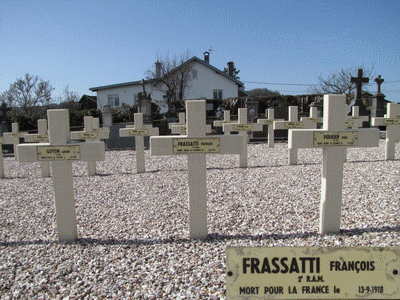 Tombe deFRASSATI François à <a HREF=fotom2l.php?necro=207>  <U>Bruyeres (CarrÃ© Militaire)</U> </A> 67