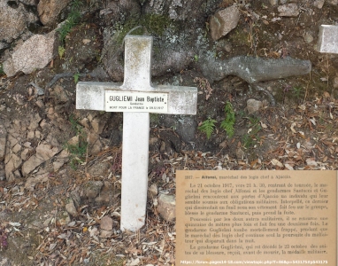 Tombe deGUGLIELMI Jean Baptiste à <a HREF=fotom2l.php?necro=131>  <U>Ajaccio (CarrÃ© militaire du cimetiÃ¨re Saint-Antoine)</U> </A> D-29