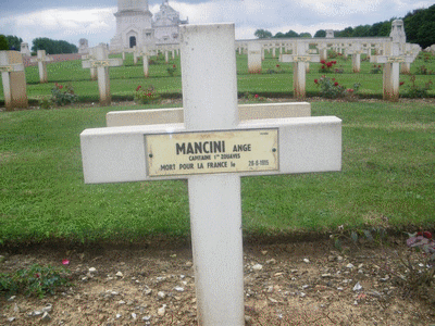 Tombe deMANCINI Ange Pascal à <a HREF=fotom2l.php?necro=67>  <U>Ablain Saint-Nazaire (NÃ©cropole nationale Notre Dame de Lorette )</U> </A> 67-6-13500