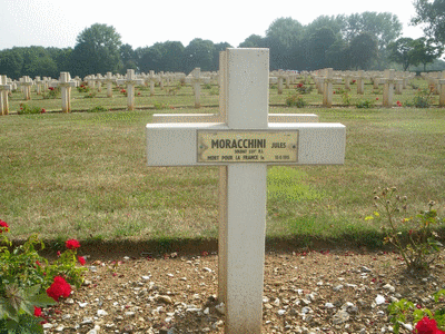 Tombe deMORACCHINI Jules César à <a HREF=fotom2l.php?necro=67>  <U>Ablain Saint-Nazaire (NÃ©cropole nationale Notre Dame de Lorette )</U> </A> 55-9-11167