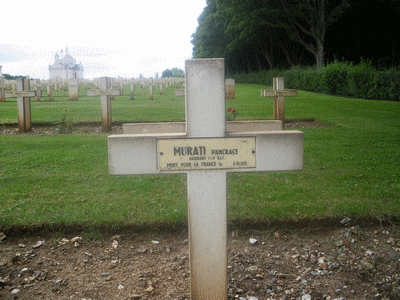 Tombe deMURATI Pancrace Louis Marc à <a HREF=fotom2l.php?necro=67>  <U>Ablain Saint-Nazaire (NÃ©cropole nationale Notre Dame de Lorette )</U> </A> 87 4-17475