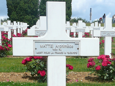 Tombe deMATTEI Archimède à <a HREF=fotom2l.php?necro=6>  <U>Fleury-devant-Douaumont (NÃ©cropole nationale Douaumont)</U> </A> 8205