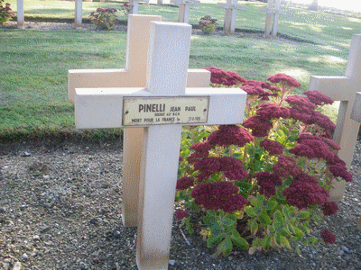 Tombe dePINELLI Toussaint Jean Paul à <a HREF=fotom2l.php?necro=64>  <U>Maurepas (Necropole Nationale)</U> </A> 975