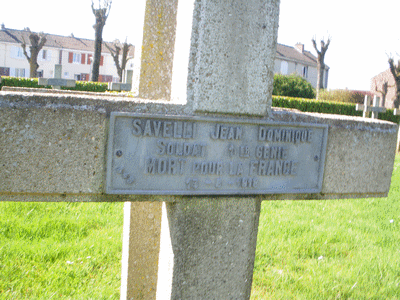 Tombe deSAVELLI Jean Dominique à <a HREF=fotom2l.php?necro=277>  <U>Montdidier (NÃ©cropole Nationale)</U> </A> 449