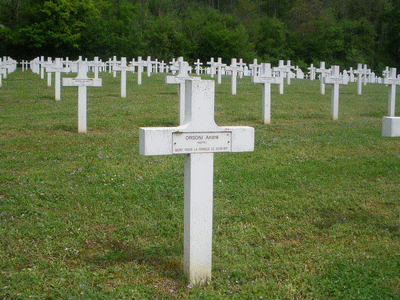 Tombe deORSONI André à <a HREF=fotom2l.php?necro=164>  <U>Oeuilly  (NÃ©cropole Nationale)</U> </A> 18