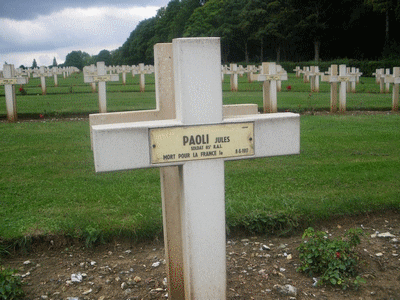 Tombe dePAOLI Jules à <a HREF=fotom2l.php?necro=67>  <U>Ablain Saint-Nazaire (NÃ©cropole nationale Notre Dame de Lorette )</U> </A> 63-08-12745