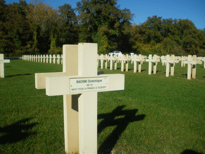 Tombe deBACHINI André à <a HREF=fotom2l.php?necro=166>  <U>Pontavert (NÃ©cropole Nationale)</U> </A> 4404