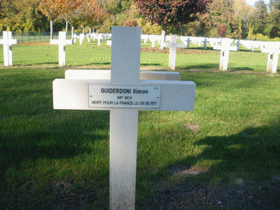 Tombe deGUIDERDONI Simon Dominique à <a HREF=fotom2l.php?necro=166>  <U>Pontavert (NÃ©cropole Nationale)</U> </A> 4798