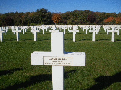 Tombe deLUCCIONI Jacques à <a HREF=fotom2l.php?necro=166>  <U>Pontavert (NÃ©cropole Nationale)</U> </A> 1815