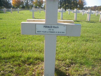 Tombe dePERALDI Roch à <a HREF=fotom2l.php?necro=166>  <U>Pontavert (NÃ©cropole Nationale)</U> </A> 3440