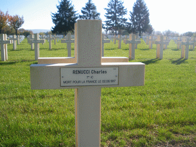 Tombe deRENUCCI Charles  à <a HREF=fotom2l.php?necro=166>  <U>Pontavert (NÃ©cropole Nationale)</U> </A> 1131