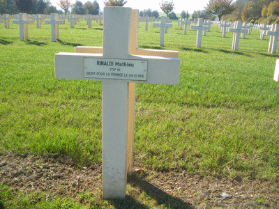 Tombe deRINALDI Mathieu à <a HREF=fotom2l.php?necro=166>  <U>Pontavert (NÃ©cropole Nationale)</U> </A> 2897