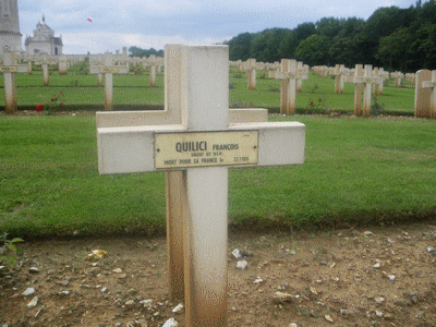 Tombe deQUILICI François Martin à <a HREF=fotom2l.php?necro=67>  <U>Ablain Saint-Nazaire (NÃ©cropole nationale Notre Dame de Lorette )</U> </A> 79 6-15910