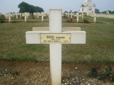 Tombe deROSSI Dominique à <a HREF=fotom2l.php?necro=67>  <U>Ablain Saint-Nazaire (NÃ©cropole nationale Notre Dame de Lorette )</U> </A> 259-02-11834