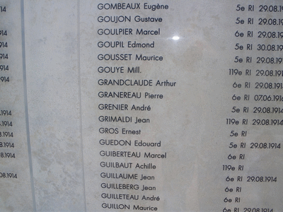 Tombe deGRIMALDI Jean Valère à <a HREF=fotom2l.php?necro=167>  <U>Saint-Quentin (NÃ©cropole Nationale)</U> </A> Ossuaire