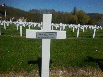 Tombe deFAUCELLI Simon  à <a HREF=fotom2l.php?necro=170>  <U>Vailly-sur-Aisne (NÃ©cropole Nationale)</U> </A> 357