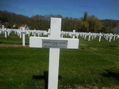 Tombe deGRISCELLI Ange Toussaint à <a HREF=fotom2l.php?necro=170>  <U>Vailly-sur-Aisne (NÃ©cropole Nationale)</U> </A> 363