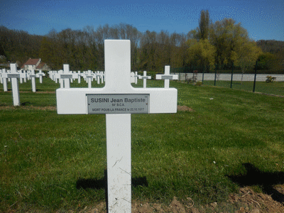 Tombe deSUSINI Jean Baptiste à <a HREF=fotom2l.php?necro=170>  <U>Vailly-sur-Aisne (NÃ©cropole Nationale)</U> </A> 180