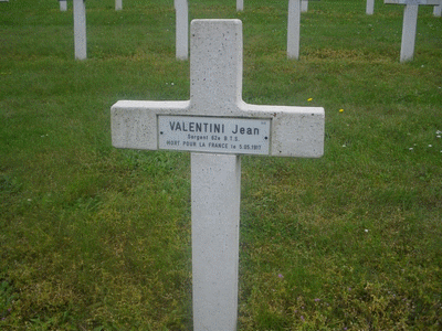 Tombe deVALENTINI Jean à <a HREF=fotom2l.php?necro=171>  <U>Vauxaillon (nÃ©cropole Nationale)</U> </A> 645