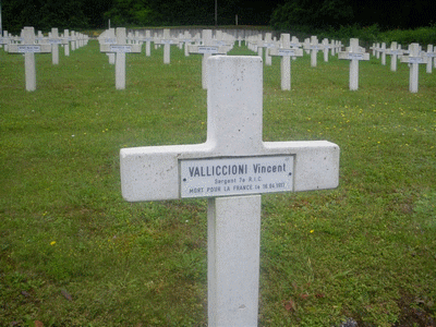 Tombe deVALLICCIONI Vincent à <a HREF=fotom2l.php?necro=171>  <U>Vauxaillon (nÃ©cropole Nationale)</U> </A> 427