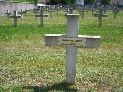 Tombe deGIACOMETTI Paul à <a HREF=fotom2l.php?necro=185>  <U>Raon l'Etape hopital (carrÃ© militaire)</U> </A> 31