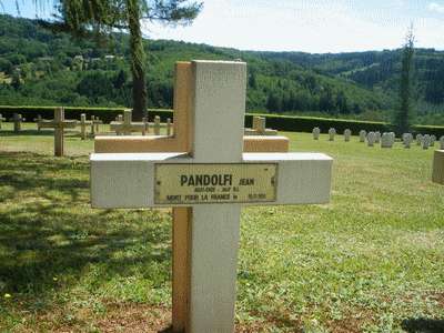 Tombe dePANDOLFI Jean Antoine à <a HREF=fotom2l.php?necro=147>  <U>Senones (NÃ©cropole militaire)</U> </A> 338