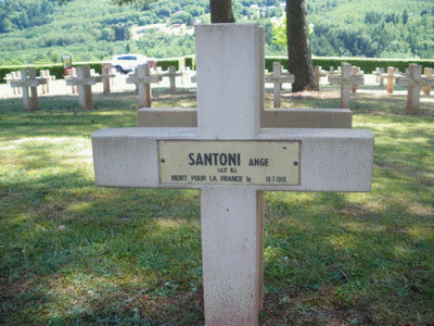 Tombe deSANTONI Ange à <a HREF=fotom2l.php?necro=147>  <U>Senones (NÃ©cropole militaire)</U> </A> 330