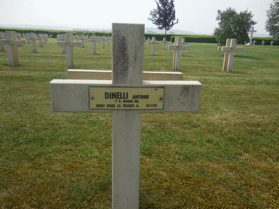 Tombe deDINELLI Antoine à <a HREF=fotom2l.php?necro=199>  <U>Cormicy (NÃ©cropole nationale 'La maison bleue)</U> </A> 4723