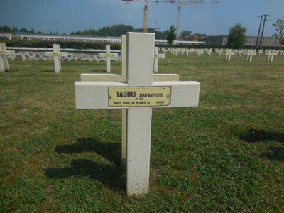 Tombe deTADDEI Jean François à <a HREF=fotom2l.php?necro=199>  <U>Cormicy (NÃ©cropole nationale 'La maison bleue)</U> </A> 3849