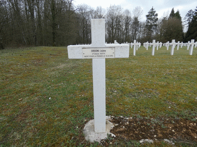 Tombe deORSONI Jules à <a HREF=fotom2l.php?necro=200>  <U>Flirey (NÃ©cropole nationale )</U> </A> 1926