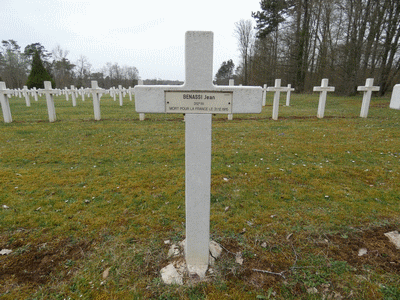 Tombe deBENASSI Jean Pie  à <a HREF=fotom2l.php?necro=200>  <U>Flirey (NÃ©cropole nationale )</U> </A> 2433