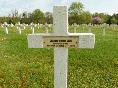 Tombe deCOLONNA d'ISTRIA Charles à <a HREF=fotom2l.php?necro=201>  <U>Minaucourt-le-Mesnil-lÃ¨s-Hurlus
(NÃ©cropole nationale Le Pont du Marson)</U> </A> 4357