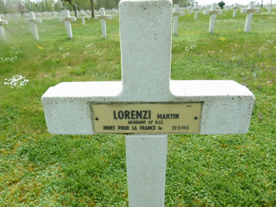 Tombe deLORENZI Martin à <a HREF=fotom2l.php?necro=201>  <U>Minaucourt-le-Mesnil-lÃ¨s-Hurlus
(NÃ©cropole nationale Le Pont du Marson)</U> </A> 5155