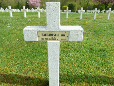 Tombe deBALDARESCHI Damien à <a HREF=fotom2l.php?necro=201>  <U>Minaucourt-le-Mesnil-lÃ¨s-Hurlus
(NÃ©cropole nationale Le Pont du Marson)</U> </A> 5366