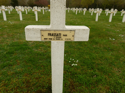 Tombe deFRASSATI Paul à <a HREF=fotom2l.php?necro=201>  <U>Minaucourt-le-Mesnil-lÃ¨s-Hurlus
(NÃ©cropole nationale Le Pont du Marson)</U> </A> 7710