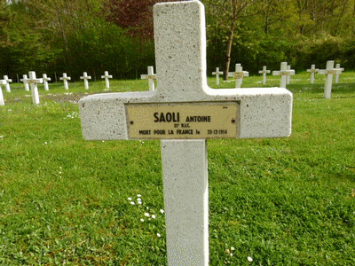 Tombe deSAOLI Antoine SaÃ¼l à <a HREF=fotom2l.php?necro=201>  <U>Minaucourt-le-Mesnil-lÃ¨s-Hurlus
(NÃ©cropole nationale Le Pont du Marson)</U> </A> 8342