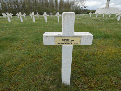 Tombe deORSINI Jean Baptiste à <a HREF=fotom2l.php?necro=201>  <U>Minaucourt-le-Mesnil-lÃ¨s-Hurlus
(NÃ©cropole nationale Le Pont du Marson)</U> </A> 839