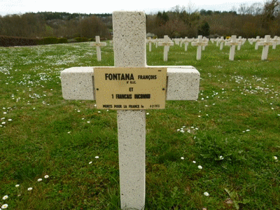 Tombe deFONTANA François à <a HREF=fotom2l.php?necro=201>  <U>Minaucourt-le-Mesnil-lÃ¨s-Hurlus
(NÃ©cropole nationale Le Pont du Marson)</U> </A> 8532